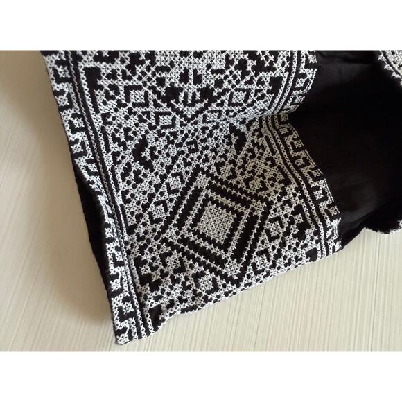 Ramy Brook NWT Jaycee Black Strapless Embroidered Cotton Ruffle Mini Dress L & S - Picture 8 of 16